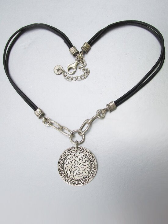 Silpada Jewelry - SILPADA Sterling Silver Filigree SUNBURST Pendant Black Cord Necklace N1711